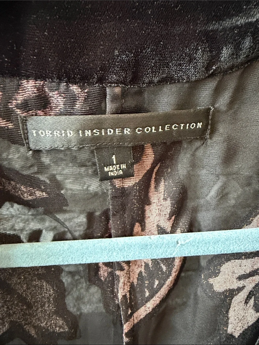 torrid Black Floral Duster with Orange & Pink Accents - Picture 6 of 6